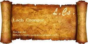 Lach Csongor névjegykártya